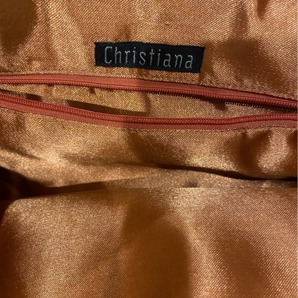 CHRISTINA ROSE CHENILLE BEADED & SEQUIN PAISLEY SHOULDER TOTE OR KNITTING BAG - Picture 8 of 9